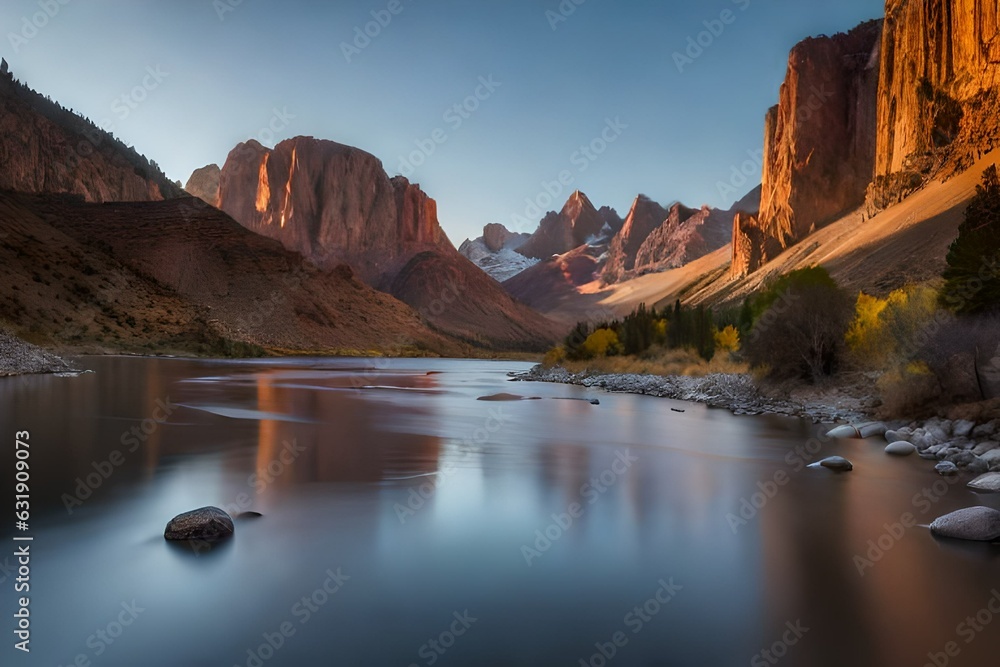 river in the mountains 