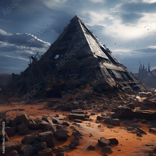 Ruins of ancient piramids photo