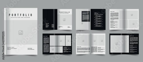 Architect portfolio layout design portfolio template