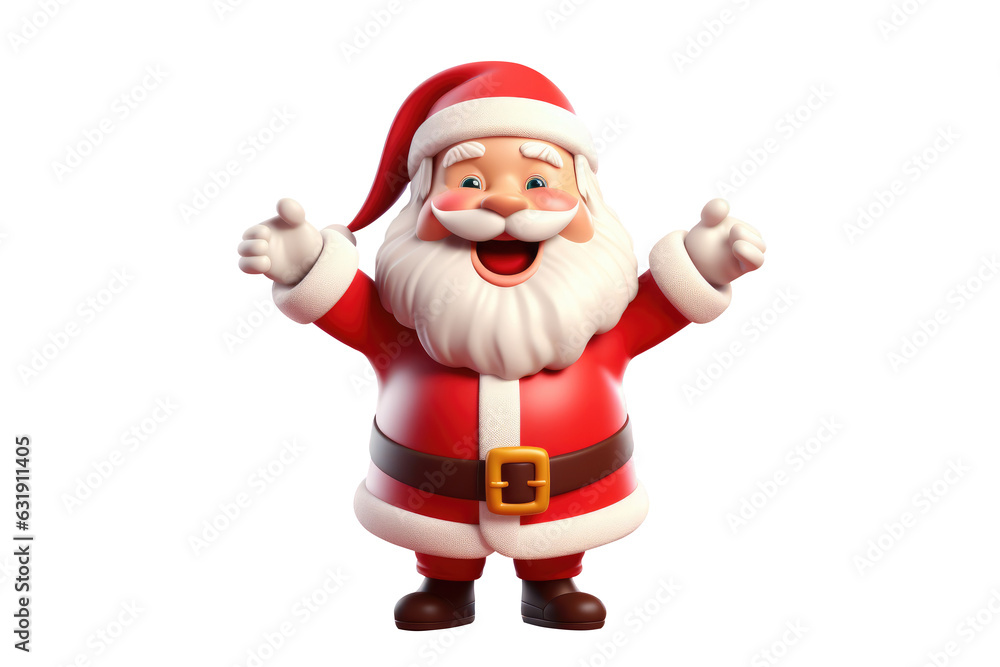 santa claus 3d rendered illustration. Generative AI santa claus 3d rendered illustration. Generative AI