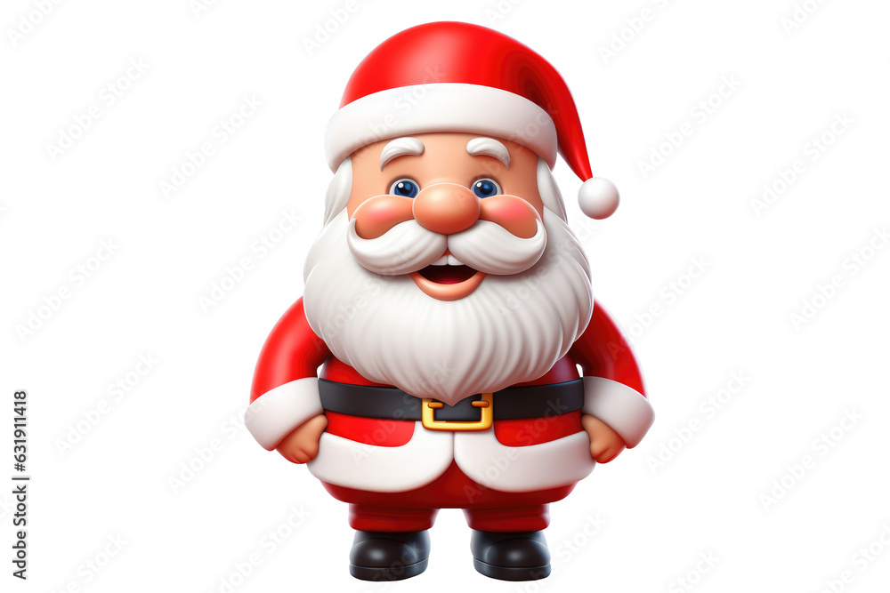 santa claus 3d rendered illustration. Generative AI