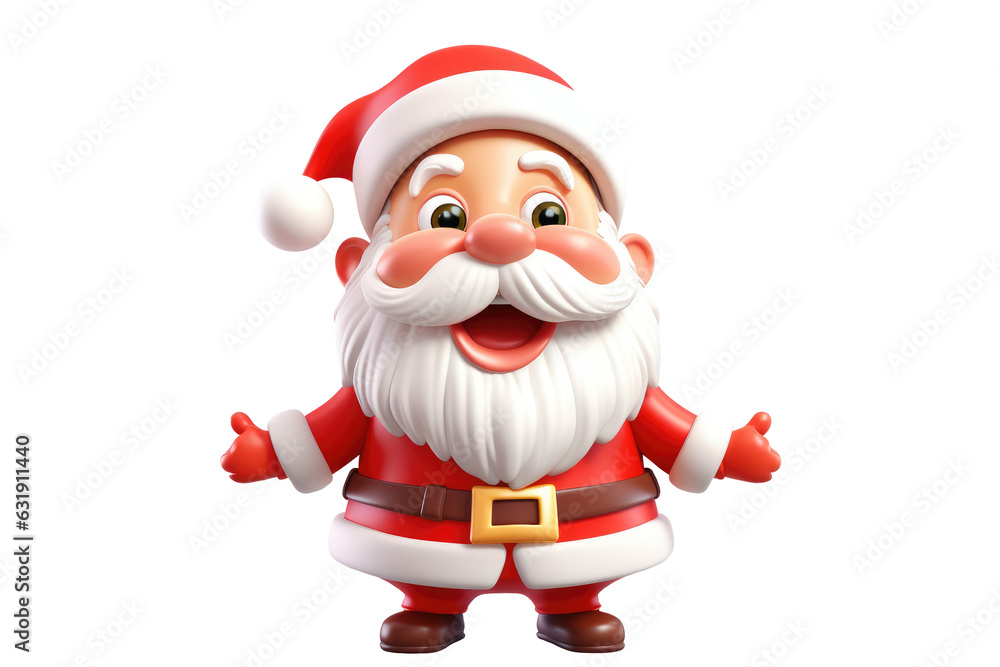 santa claus 3d rendered illustration. Generative AI santa claus 3d rendered illustration. Generative AI