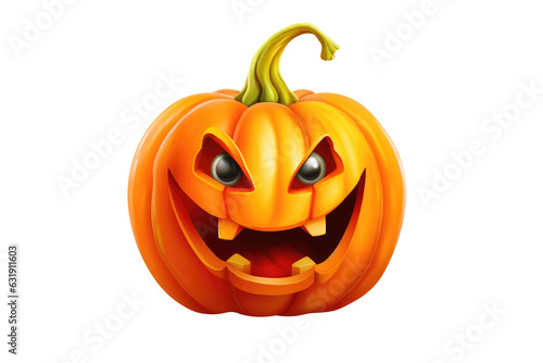 Halloween Pumpkin isolated on white background. Generative AI