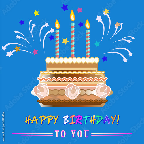 Geburtstag, Torte, Kuschen, Happy Birthday, Hintergrund, Vektor Grafik