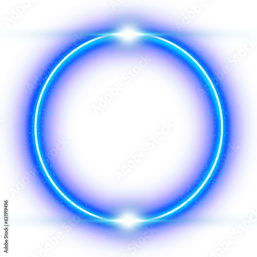 Blue Neon Circle