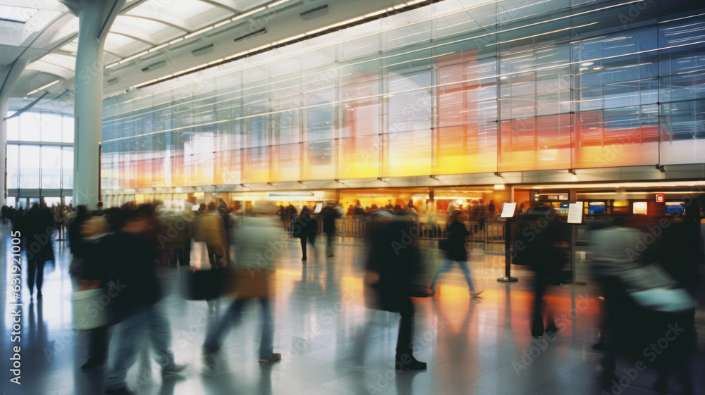 Busy Airport Terminal Long Exposure Busy Airport Terminal Long Exposure