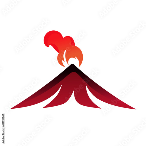 Active Volcano  logo template stock vector illustration, Volcanoes stock vector clip art , image icon logo graphic template