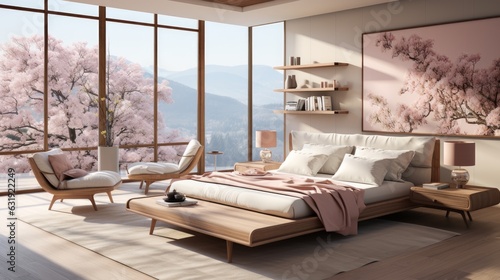 An elegant minimalist bedroom