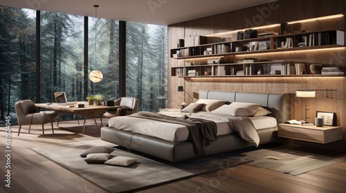 An elegant minimalist bedroom