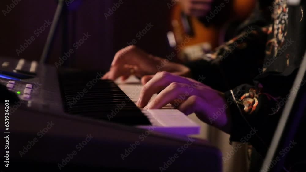 playing electronic piano in a concert, fa01 playing electronic piano in a concert, fa01