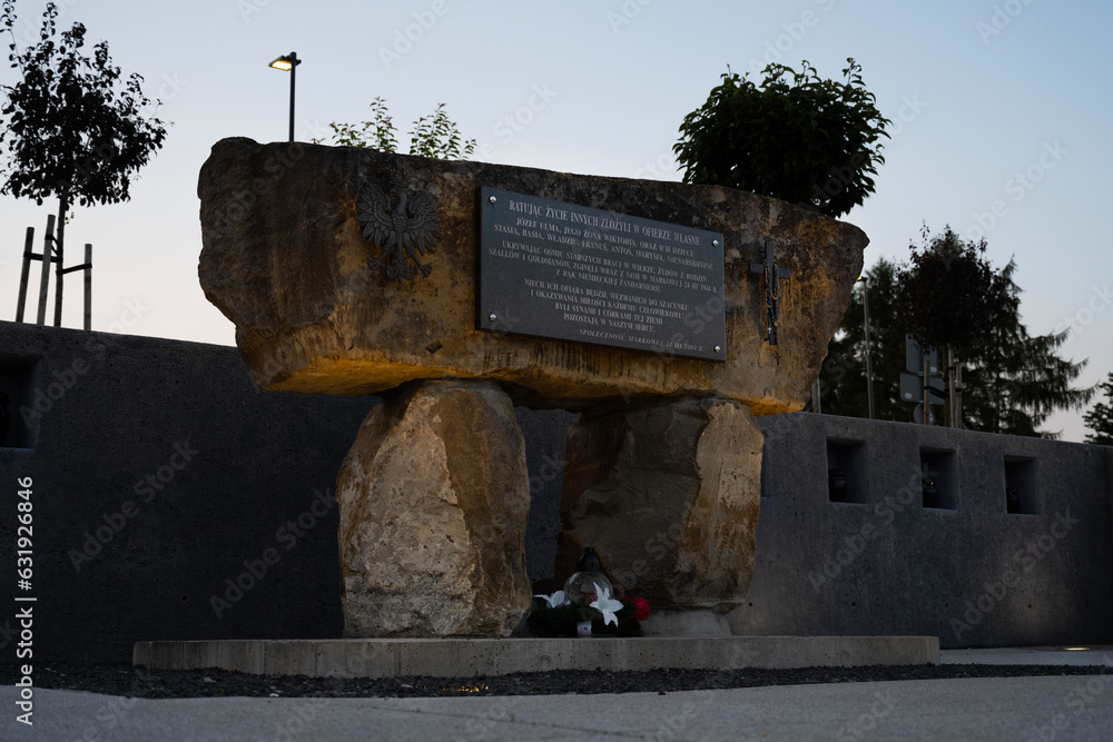 memorial statue in the Ulma Family Museum of Poles saving Jews in World ...