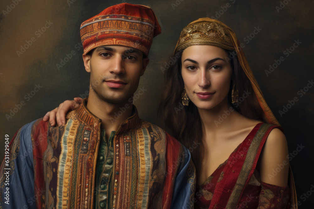 A Portrait of a Multicultural Couple Celebrating the Fusion of Traditions and Embracing Diverse Representation, Inclusivity, and Authenticity in Their Partnership, Love, and Connection