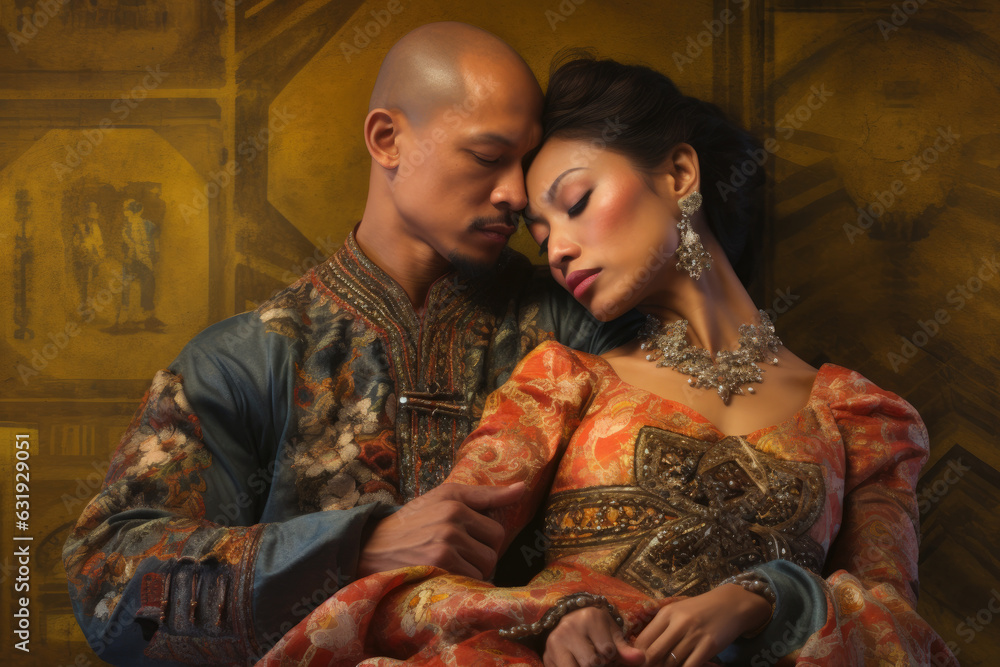 Celebrating the Beauty and Strength of a Blended Ethnic Couple: A Portrait of Love, Representation, and Inclusivity in Their Mixed Heritage