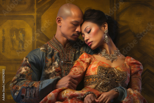 Celebrating the Beauty and Strength of a Blended Ethnic Couple: A Portrait of Love, Representation, and Inclusivity in Their Mixed Heritage