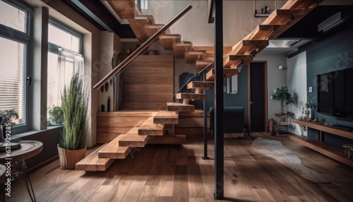 Staircase in modern apartment