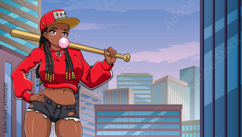 Black Anime Bat Girl
