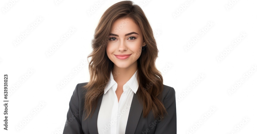 Young smilling business woman posing on soft color background. Young smilling business woman posing on soft color background.