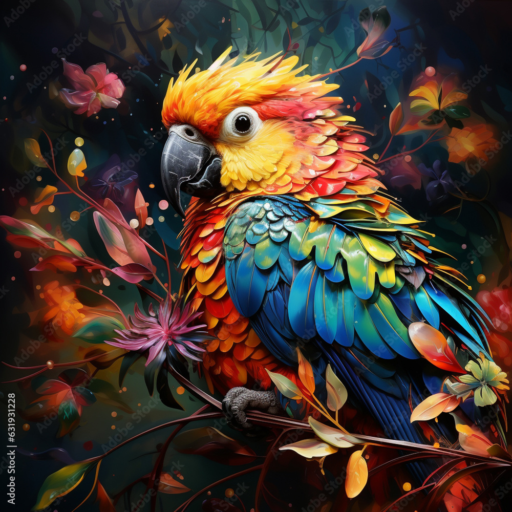 Obraz premium red and yellow macaw