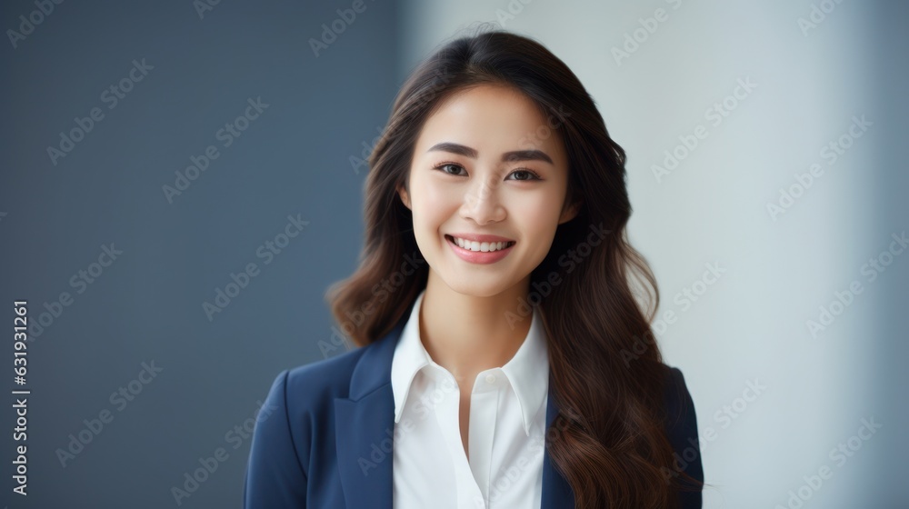 Young smilling business woman posing on soft color background. Young smilling business woman posing on soft color background.