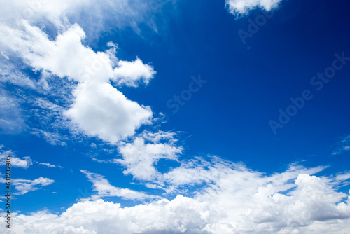 blue sky background with tiny clouds