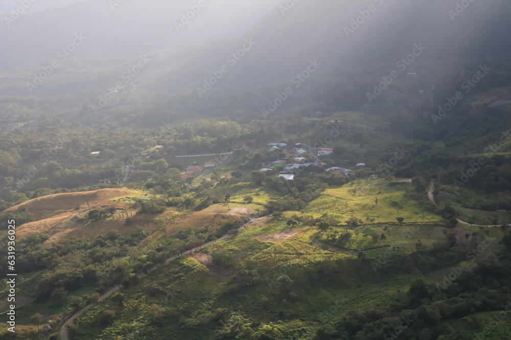 Vista aérea de poblado en San Carlos Panamá