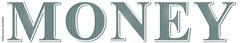 Business concept Money text guilloche pattern style Business concept Money text guilloche pattern style