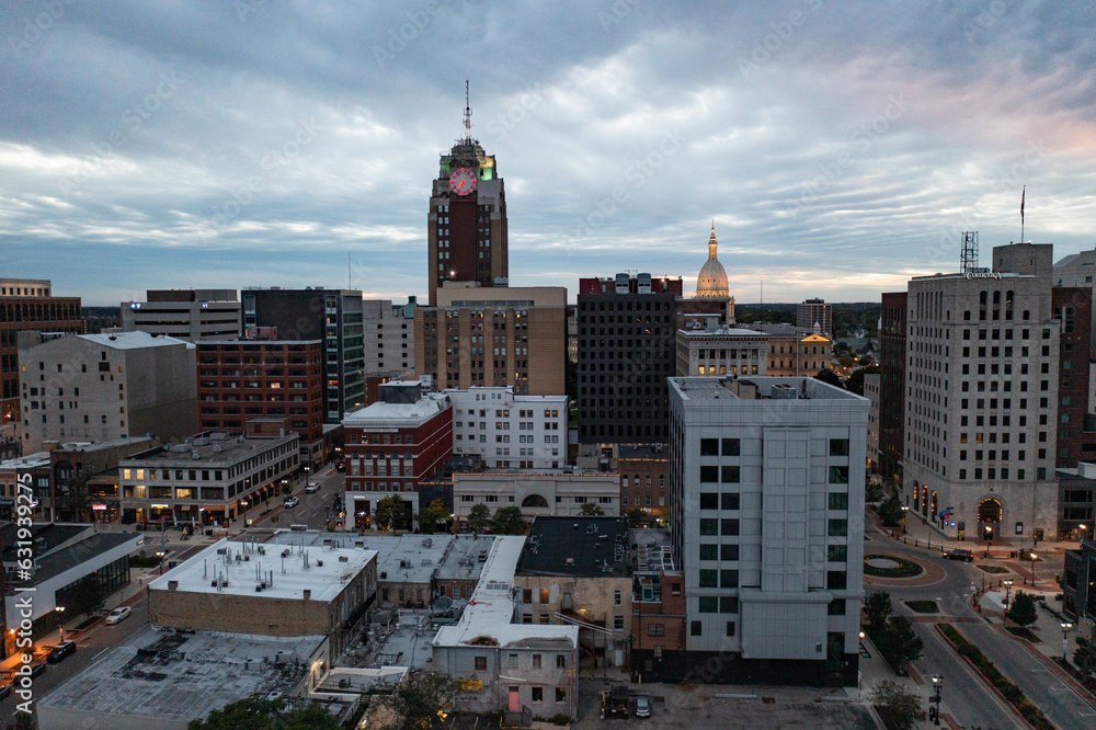 Lansing, Michigan skyline.