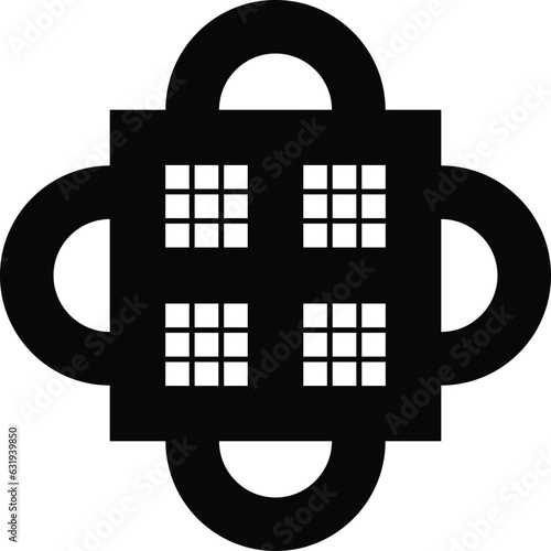 Abusua pa adinkra symbol. Ghana decorative design. African pattern symbol.
