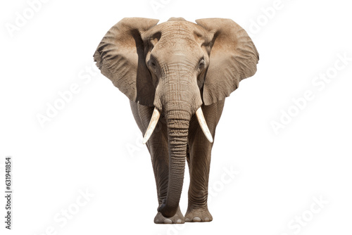 African Elephant isolated on transparent background.