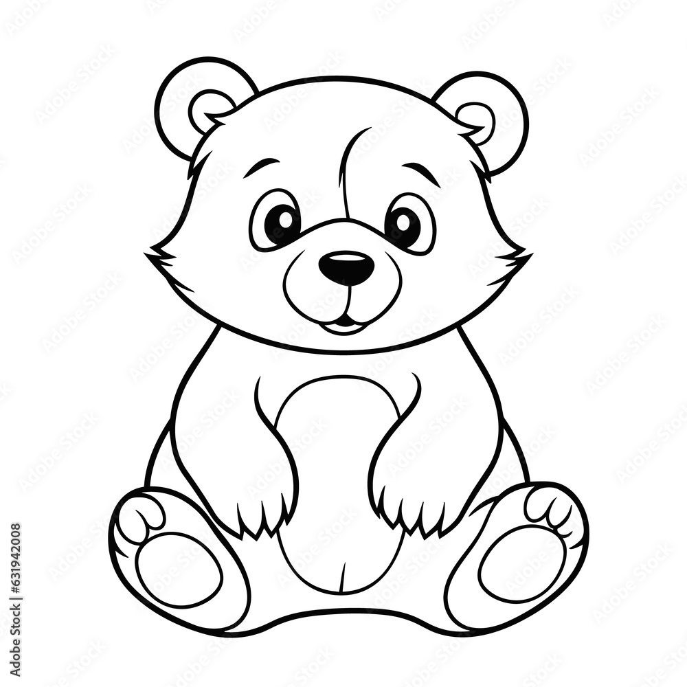 Cartoon Bear coloring pages Png Cartoon Bear coloring pages Png