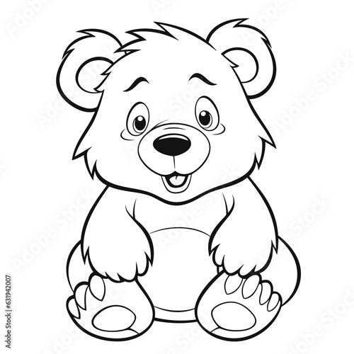 Cartoon Bear coloring pages Png