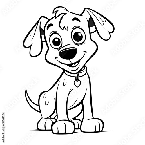 Cartoon dog coloring pages Png