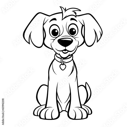 Cartoon dog coloring pages Png