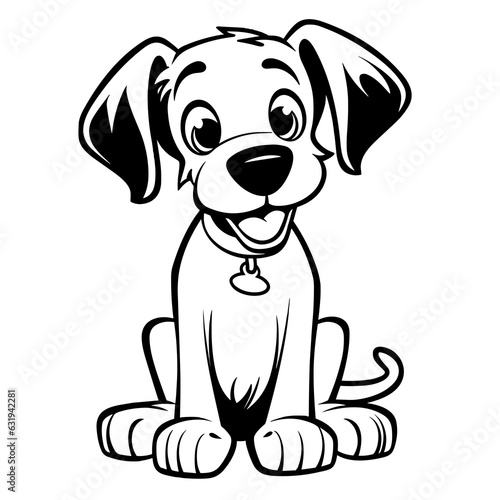 Cartoon dog coloring pages Png
