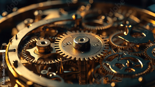 Wallpaper Mural Close-up of a giant clockwork gear machine Torontodigital.ca