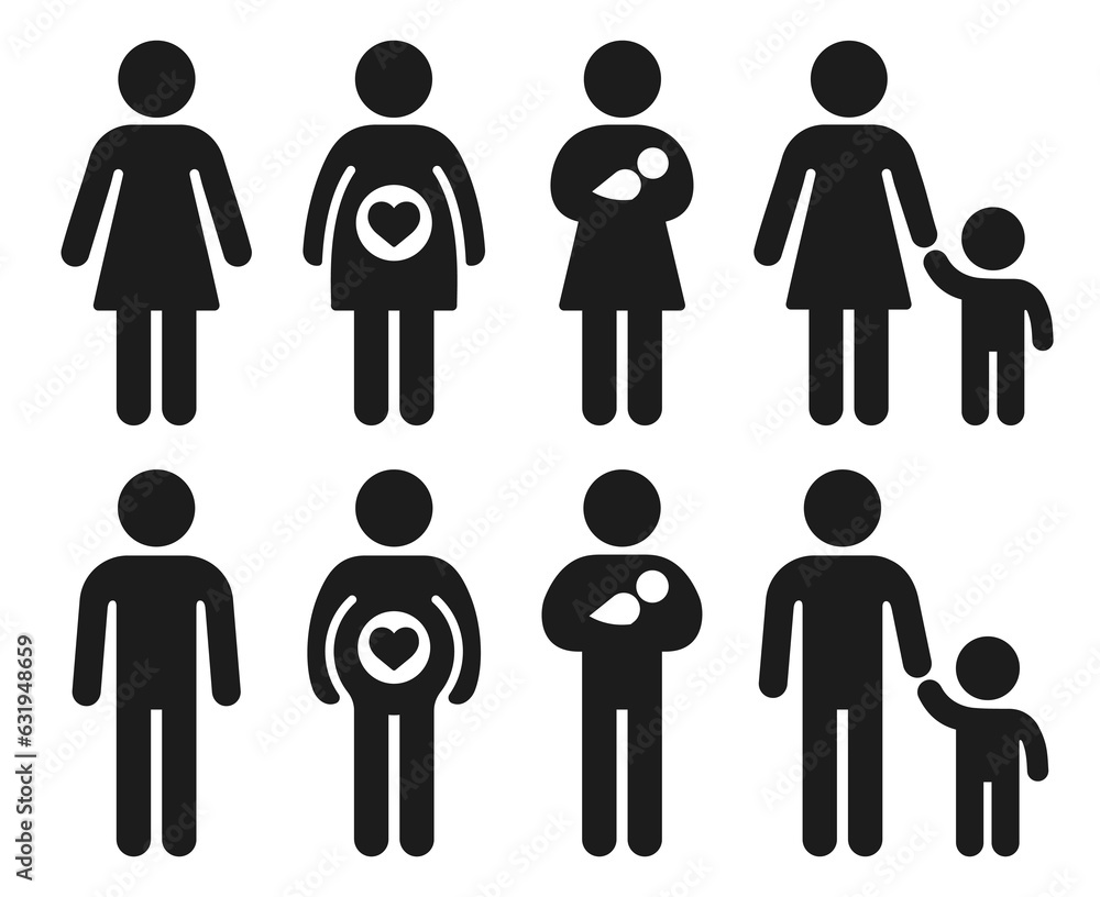 Pregnancy and childbirth icons Pregnancy and childbirth icons