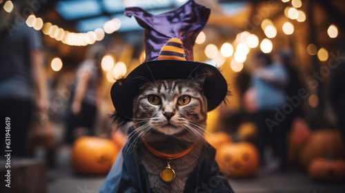 American Shorthair cat halloween party costume © Fun it is
