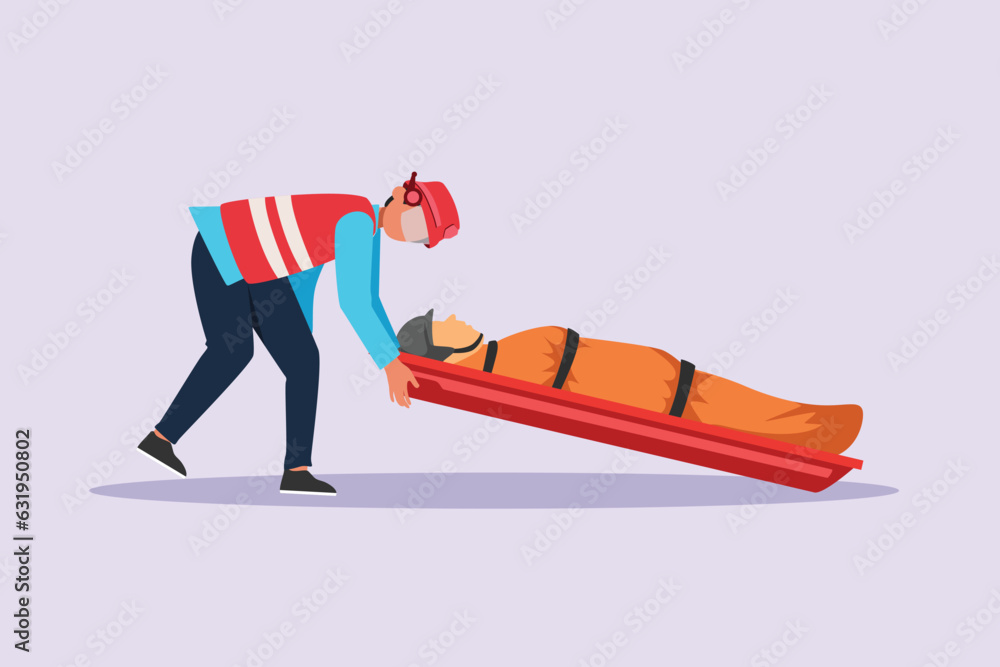 First aid. Emergency rescue concept. Colored flat vector illustration isolated. 