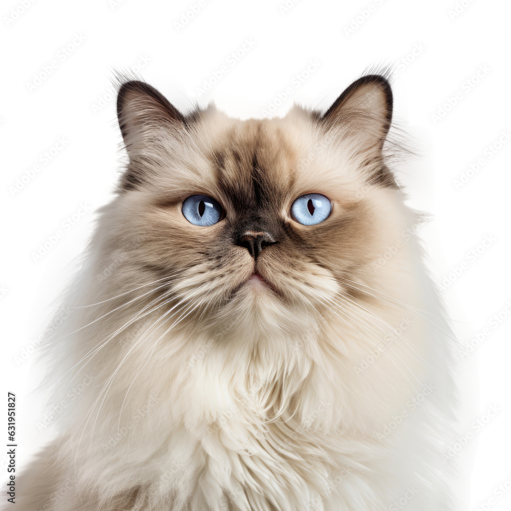 Himalayan Cat, isolated on transparent, PNG, HD