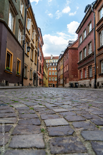 Old Town Street In Warsaw  Poland