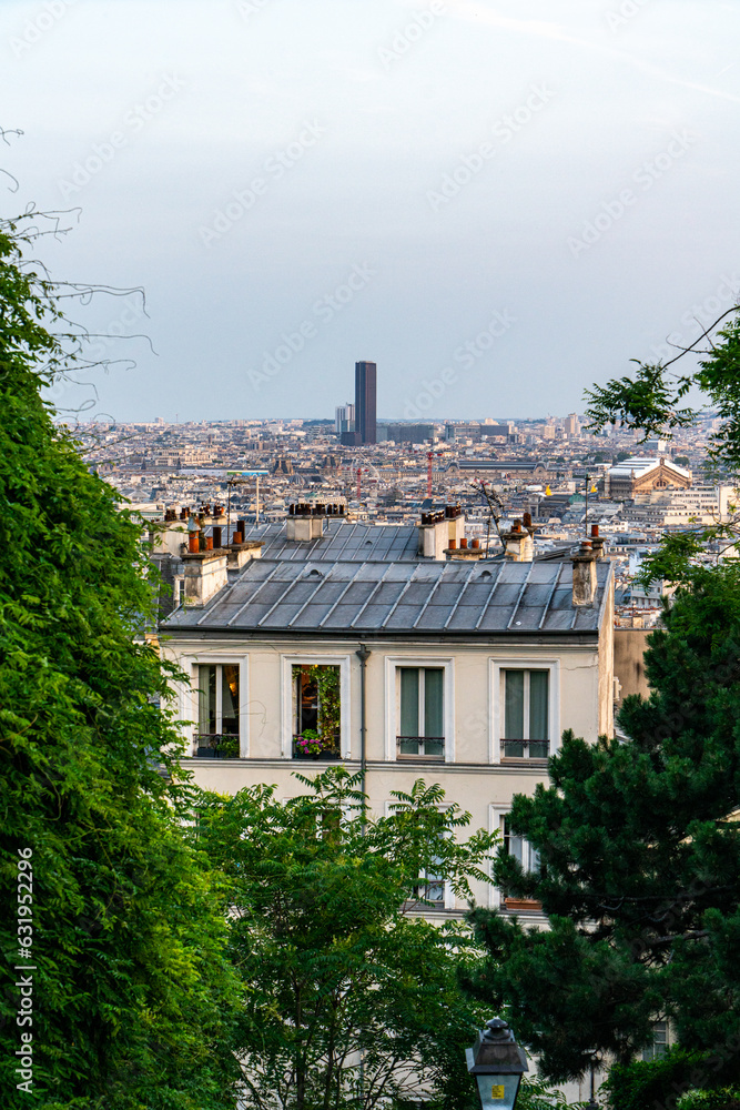 Beautiful view from the Overlook of Paris in Paris, France
