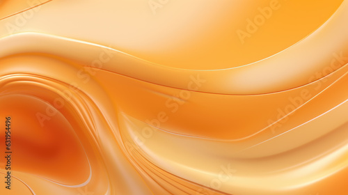 Creamy Golden Fluid Luxurious Elegant Background with a Liquid Effect of Gradient Gold and Orange AI Generative