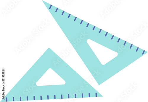 三角定規のイラスト（set square）
