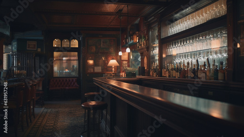 Concept of a british, cozy pub, ai generated © van Koop