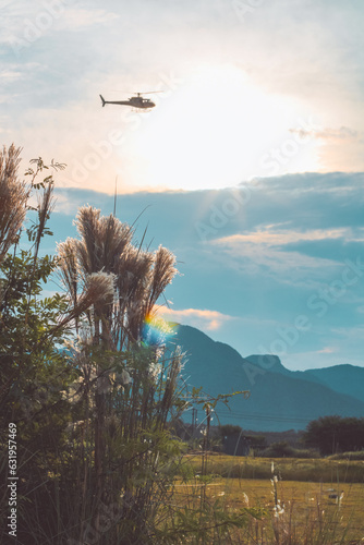 sunset in the mountains