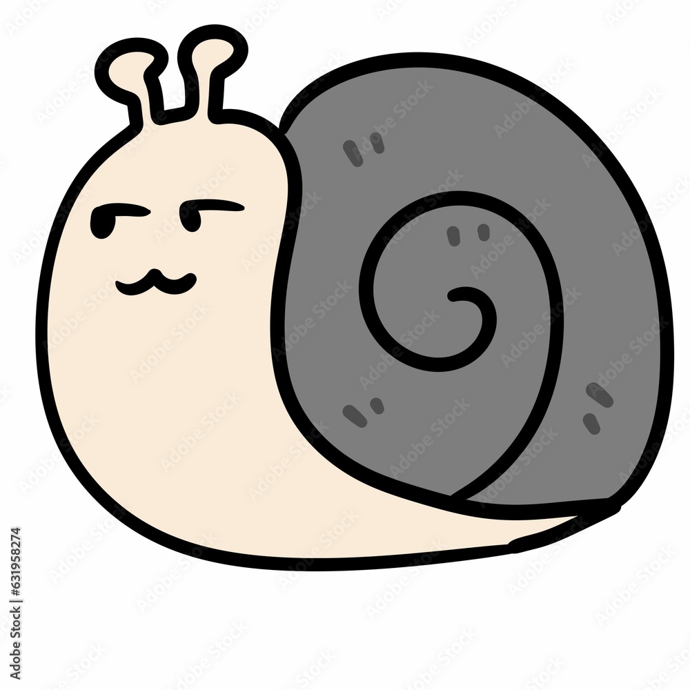 cute snail, illustration, on white background cute snail, illustration, on white background