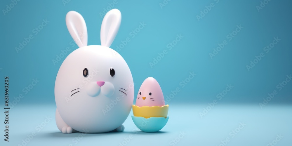 Easter Egg invitation greeting with easter cute smile bunny, happy easter background with bunnies Easter Egg invitation greeting with easter cute smile bunny, happy easter background with bunnies