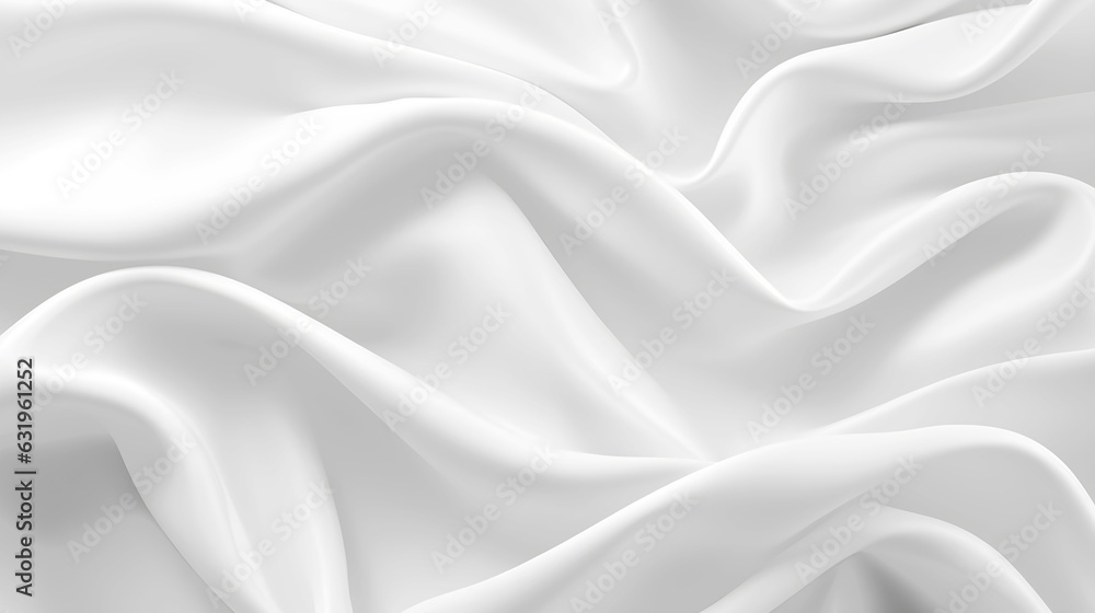 White luxury fabric background Generative ai