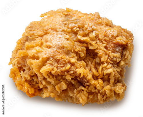 Fried chicken on white, Fried chicken isolated on white background.