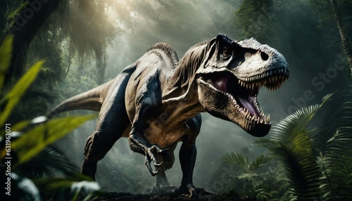 Tyrannosaurus Rex roaming in the jungle © ibreakstock